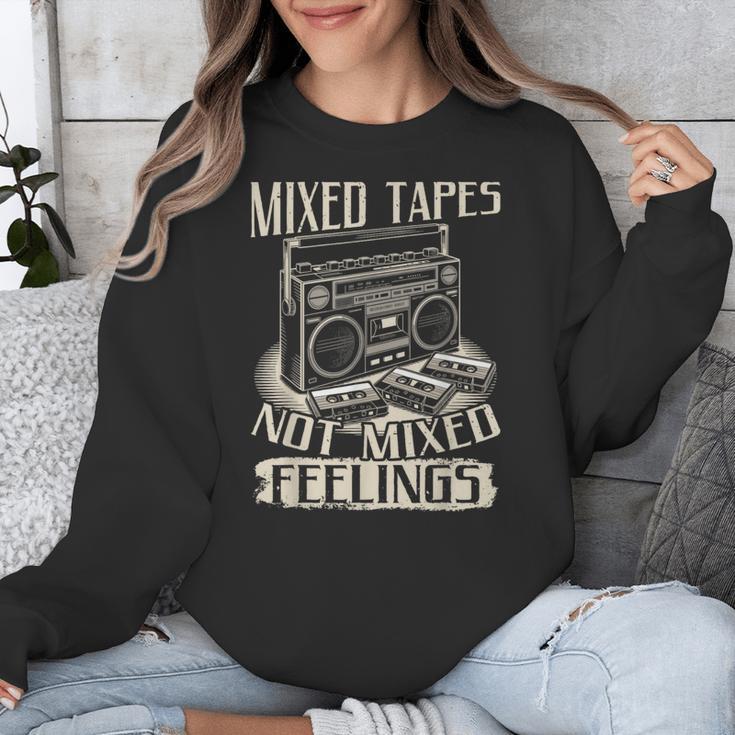Mixed Tapes Not Feelings Nostalgia Retro Cassette Tape Unisex Sweatshirt