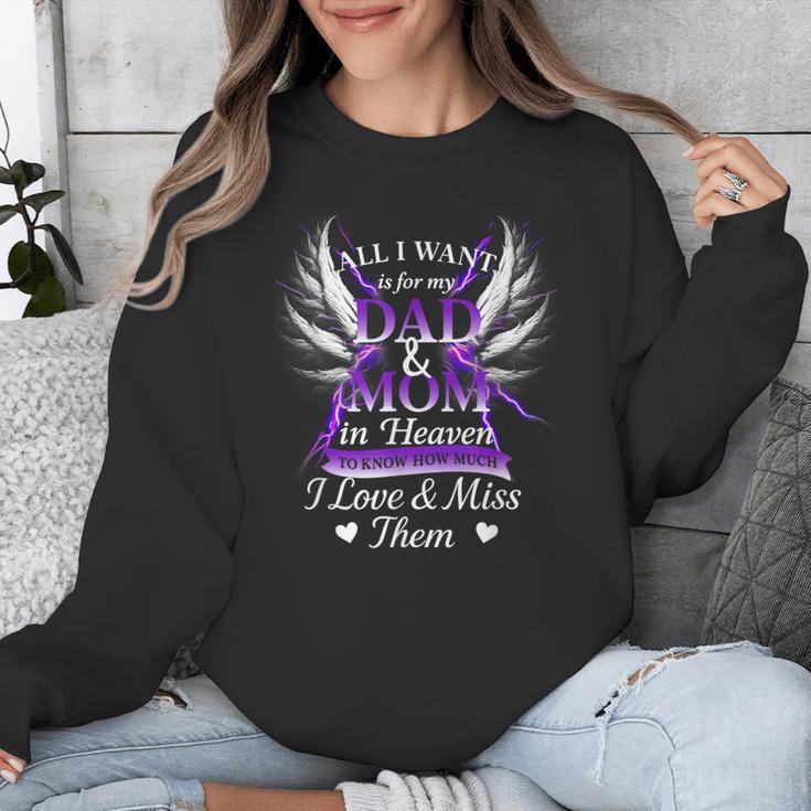 Mom & Dad My Angels In Memory Of Parents In Heaven Unisex Sweatshirt Mom & Dad My Angels In Memory Of Parents In Heaven Unisex Sweatshirt
