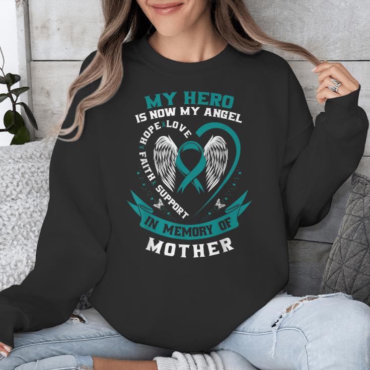 Mom In Memory Of My Mother Ovarian Cancer Shirts Tshirt Tees Unisex Sweatshirt Mom In Memory Of My Mother Ovarian Cancer Shirts Tshirt Tees Unisex Sweatshirt
