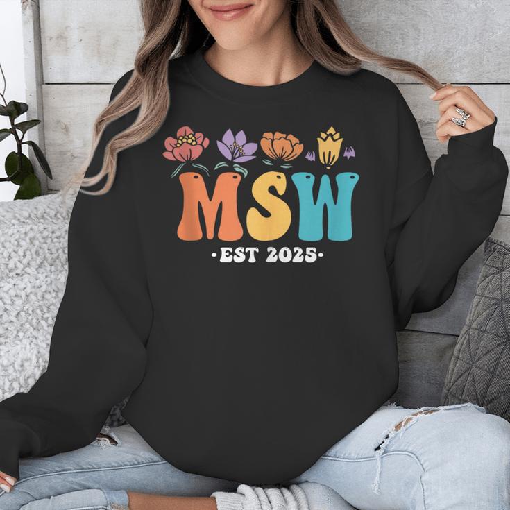 MSW Est 2025 Graduation School Social Worker Shirt Master Unisex Sweatshirt