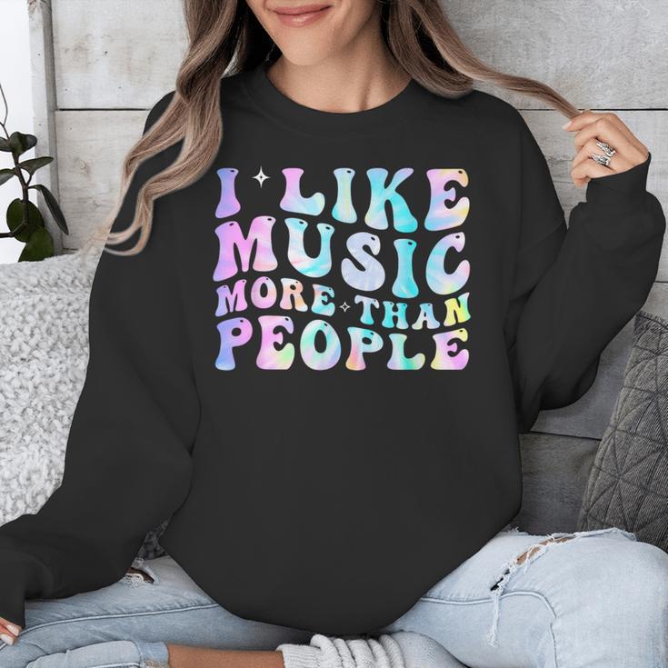 I Like Music More Than People Introvert Musician Retro Unisex Sweatshirt I Like Music More Than People Introvert Musician Retro Unisex Sweatshirt