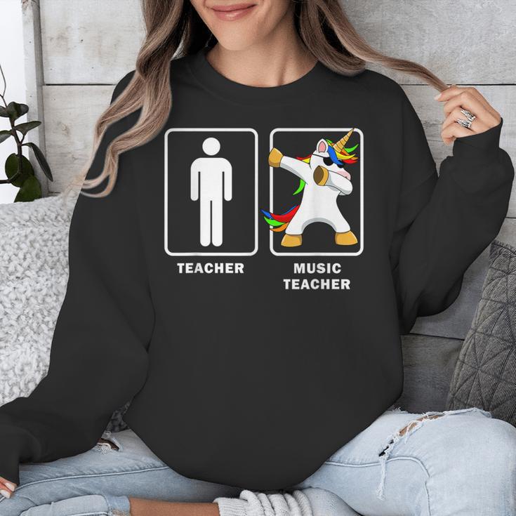 Music Teacher Dabbing Unicorn Graduation Shirt Unisex Sweatshirt