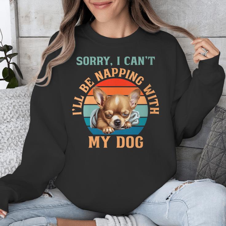 Napping Chihuahua Dog Breed Sleeping Pet Pup Introvert Unisex Sweatshirt Napping Chihuahua Dog Breed Sleeping Pet Pup Introvert Unisex Sweatshirt