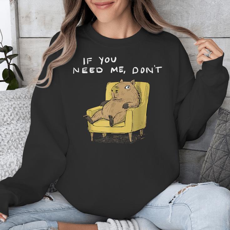 If You Need Me Don’t Introvert Capybara Sarcastic Unisex Sweatshirt If You Need Me Don’t Introvert Capybara Sarcastic Unisex Sweatshirt