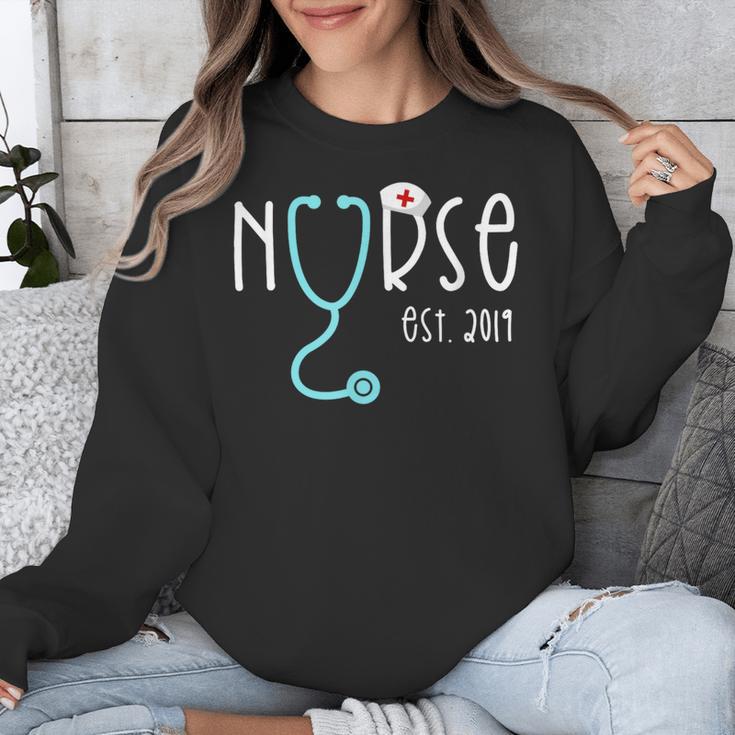 New Nurse Est 2019Shirt Graduation RN Women Unisex Sweatshirt