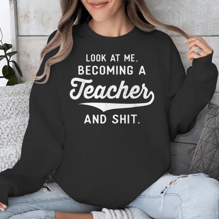 New Teacher Gifts Graduation Women Men Become Teachers Unisex Sweatshirt