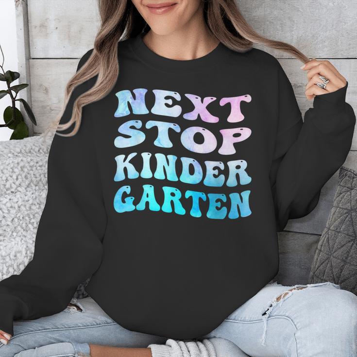 Next Stop Kindergarten Groovy Graduation Last Day Of School Unisex Sweatshirt