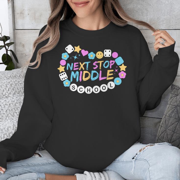 Next Stop Middle School Groovy Elementary School Graduation Unisex Sweatshirt