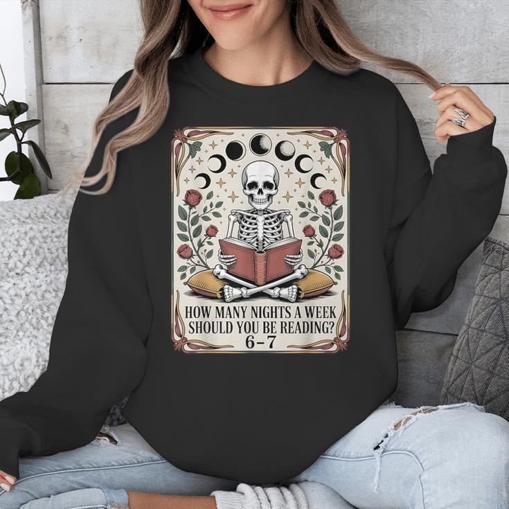 How Many Nights Reading Meme 6 7 Book Lover Unisex Sweatshirt