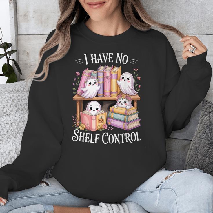 I Have No Shelf Control Ghost Reading Books Pun Unisex Sweatshirt