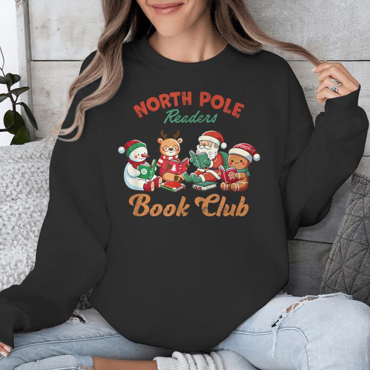 North Pole Readers Book Club Reading Book Christmas Unisex Sweatshirt North Pole Readers Book Club Reading Book Christmas Unisex Sweatshirt