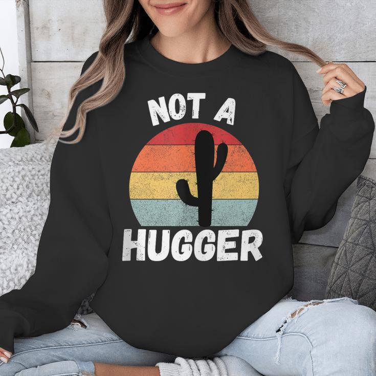 Not A Hugger Cactus Introvert Antisocial Unisex Sweatshirt