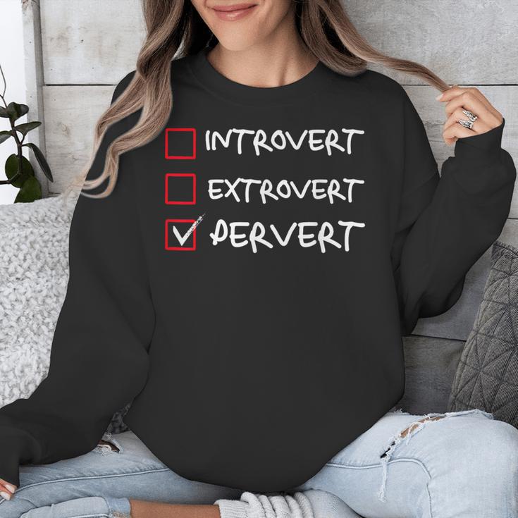 Not Introvert Not Extrovert Pervert Visual Joke Ambivert Unisex Sweatshirt Not Introvert Not Extrovert Pervert Visual Joke Ambivert Unisex Sweatshirt