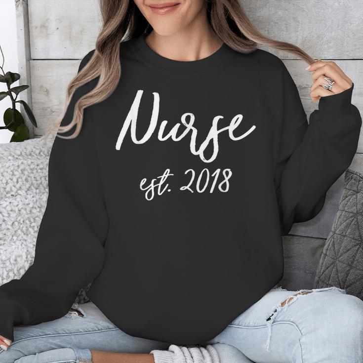 NURSE EST 2018 New Nursing School Graduation Shirt Unisex Sweatshirt