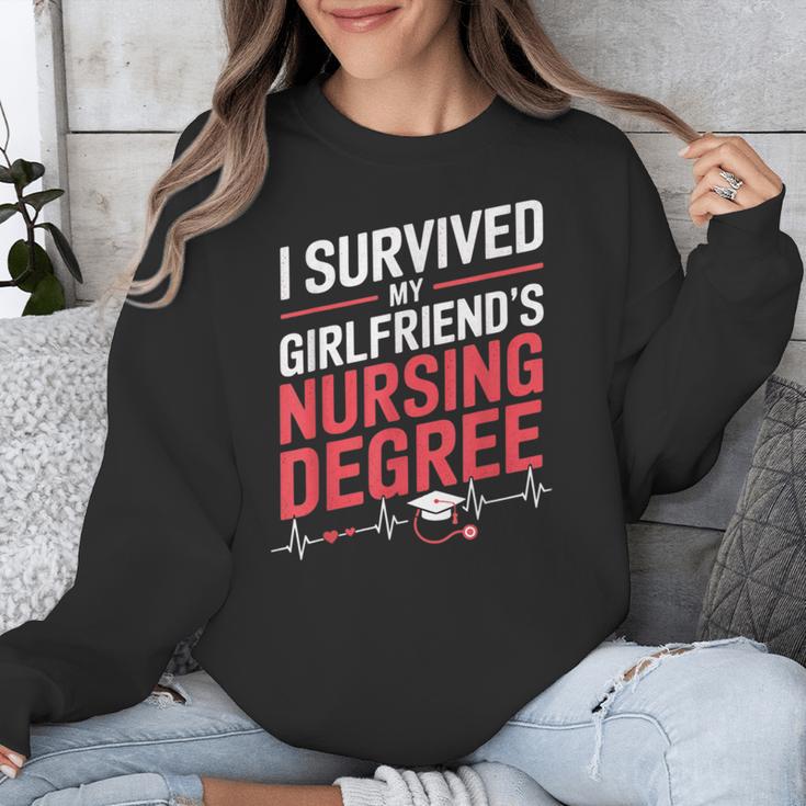 Nurse Graduation I Survived My Girlfriends Nursing Degree Unisex Sweatshirt