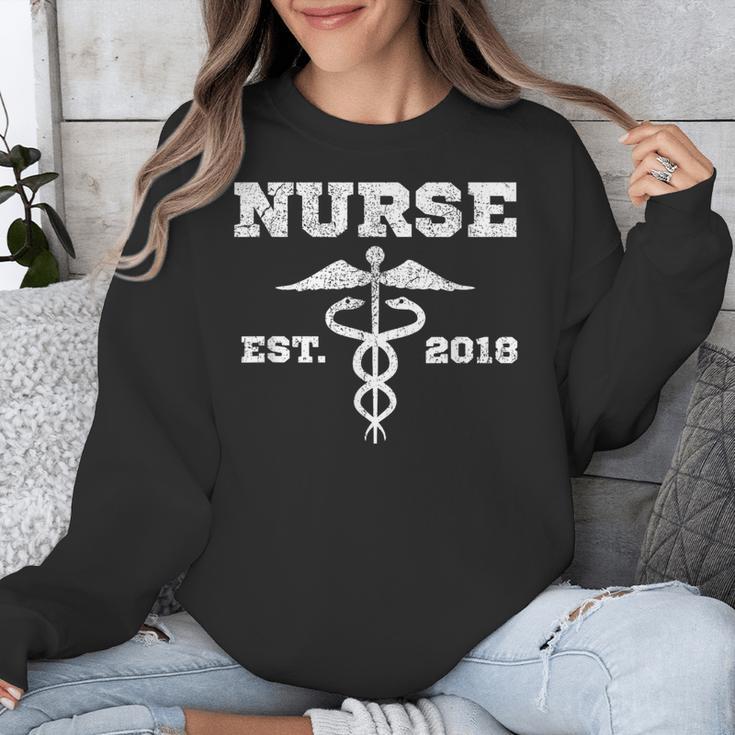 Nurse Nursing GraduationShirt Nurse Est 2018 Unisex Sweatshirt
