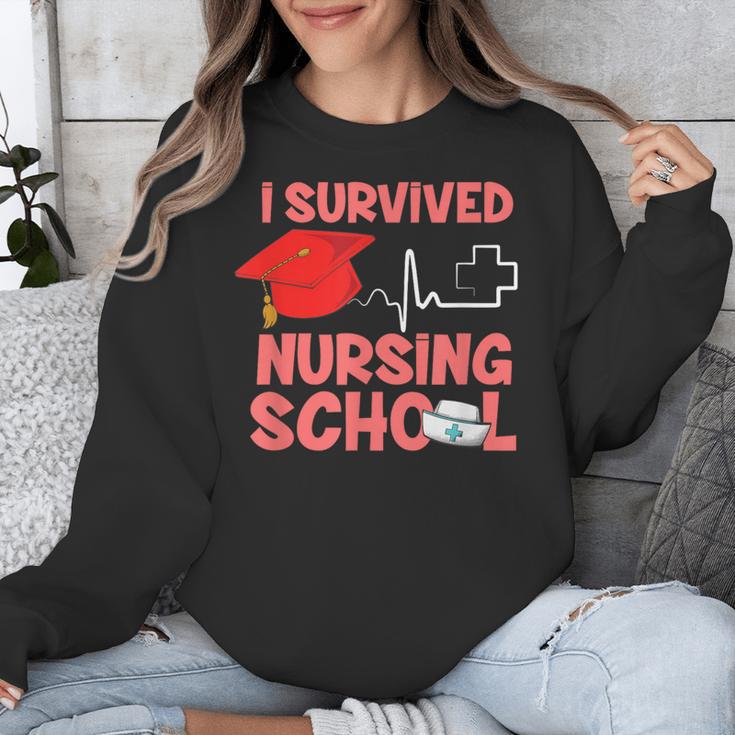 Nurse Survived Nursing School Graduation Unisex Sweatshirt