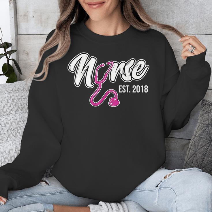 Nursing Graduation Nurse Est 2018 T-Shirt Unisex Sweatshirt