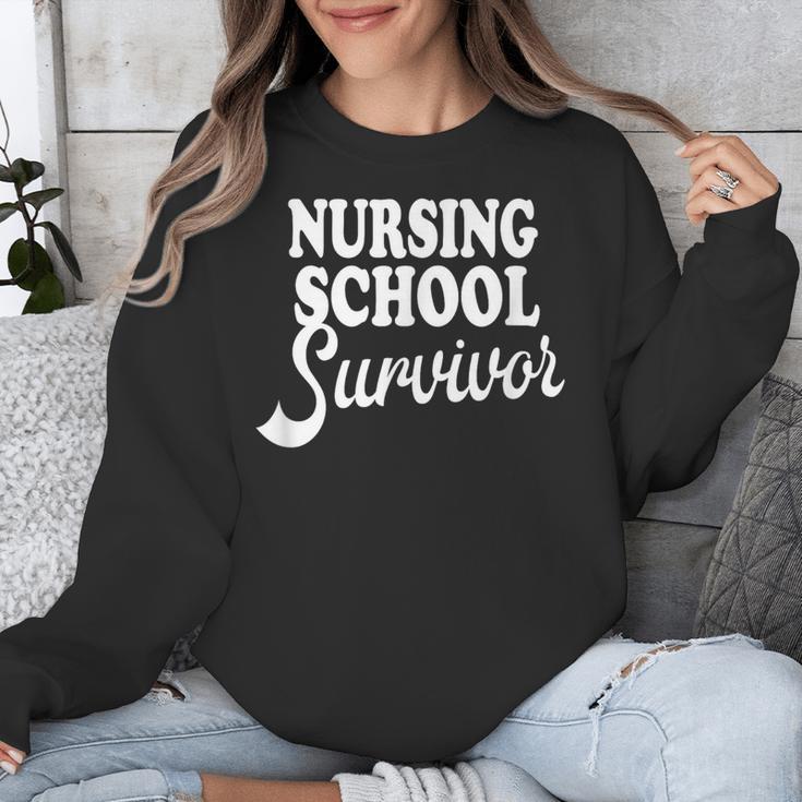 Nursing School Survivor Nurse Graduation Medical T-Shirt Unisex Sweatshirt