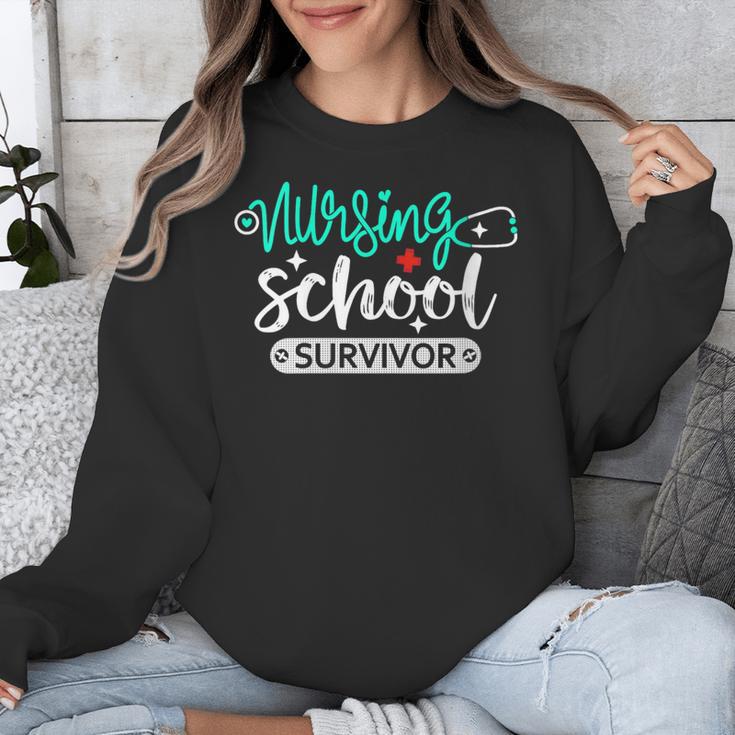 Nursing School Survivor RN Grad Nurse Graduation Student Unisex Sweatshirt