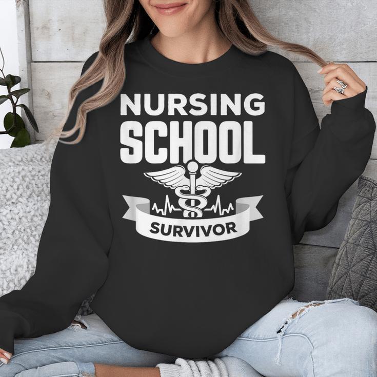 Nursing School Survivor Senior Nurse Graduation TShirt Unisex Sweatshirt