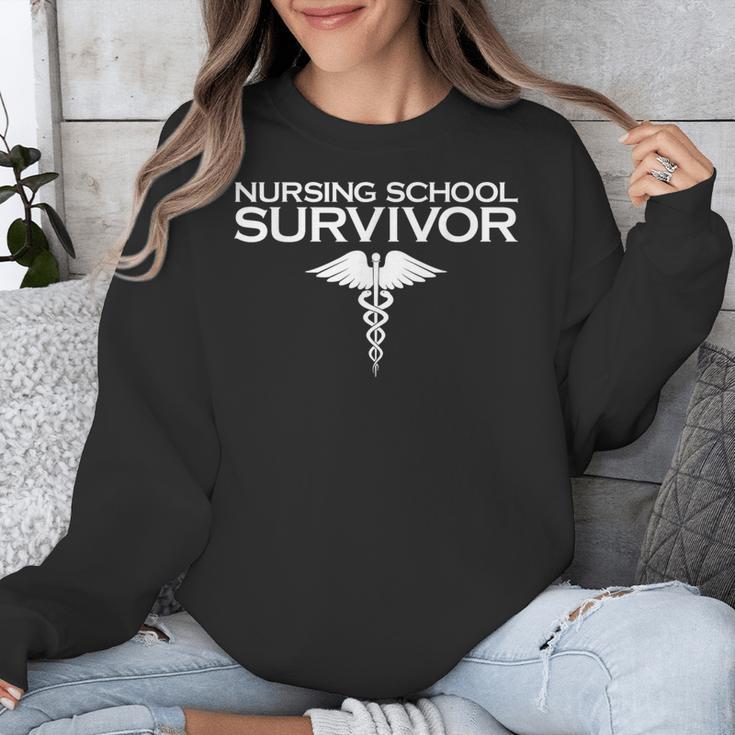 Nursing School Survivor TShirt Student Nurse Graduation Unisex Sweatshirt