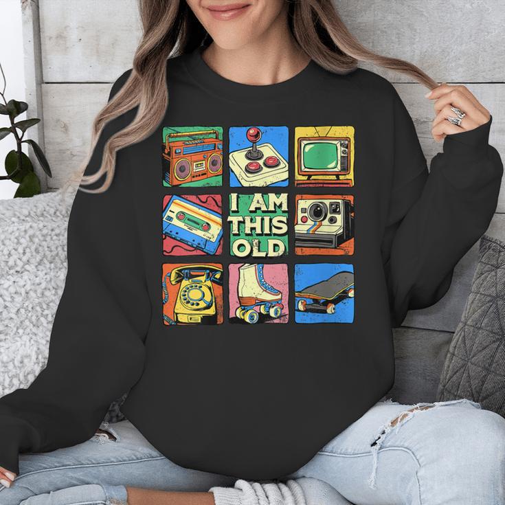 I Am This Old Retro Vintage Nostalgia 80s 90s Cassette Tape Unisex Sweatshirt