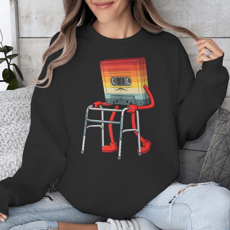 Old Vintage Cassette Tape 70s 80s 80s Outfit Nostalgia Unisex Sweatshirt