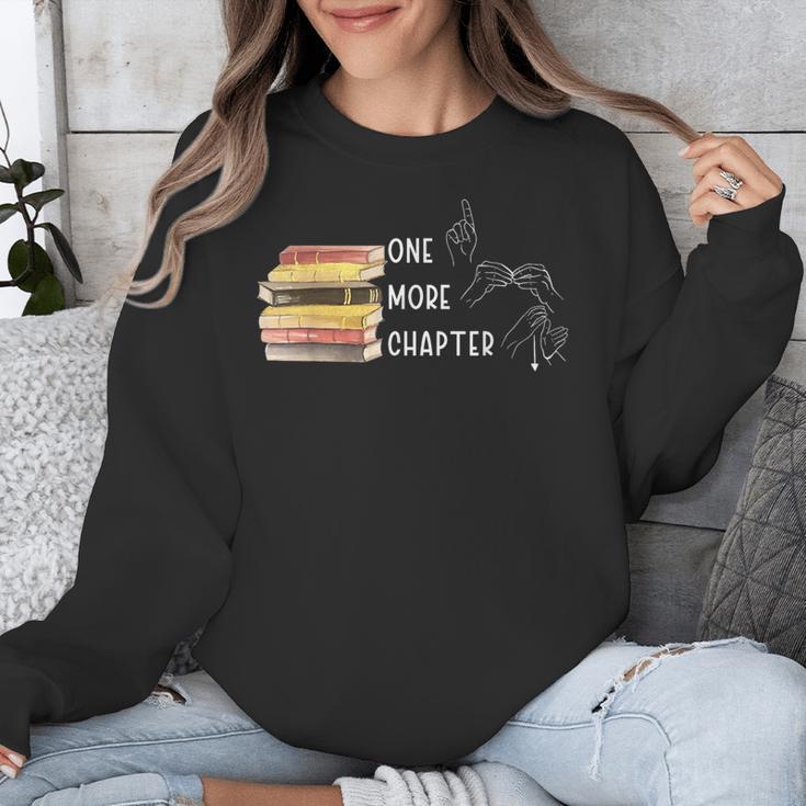 One More Chapter Sign Language Deaf Reading Book Lover Unisex Sweatshirt