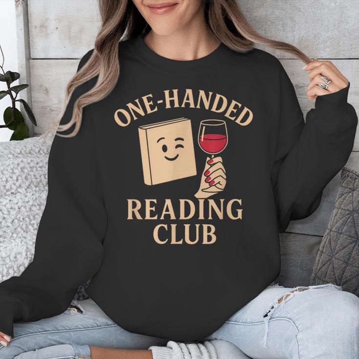 One-Handed Reading Club Smutty Book Lover Unisex Sweatshirt