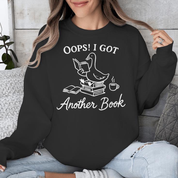 Oops I Got Another Book Goose Goose Reader Unisex Sweatshirt