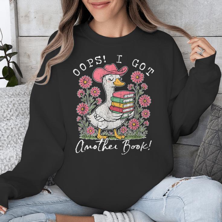 Oops I Got Another Book Goose Reading Humor Unisex Sweatshirt