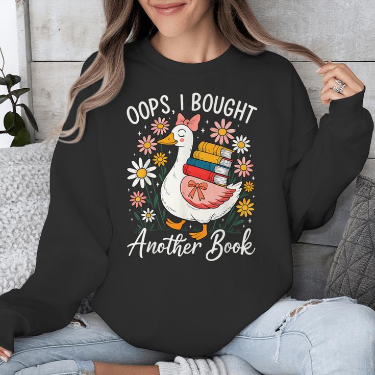 Oops I Bought Another Book Goose Reader Unisex Sweatshirt