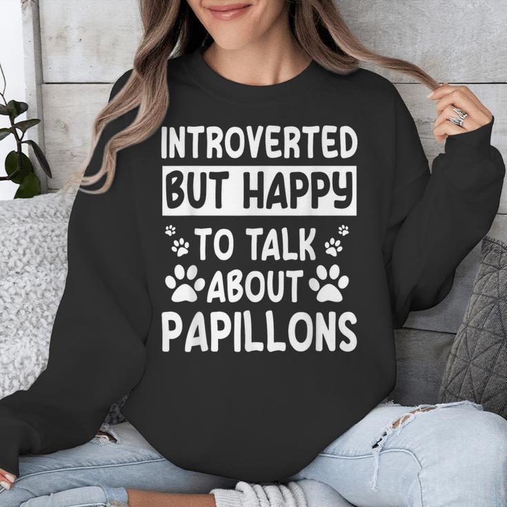 Papillon Dog Owner Introverted Spaniel Breed Fur Parent Unisex Sweatshirt