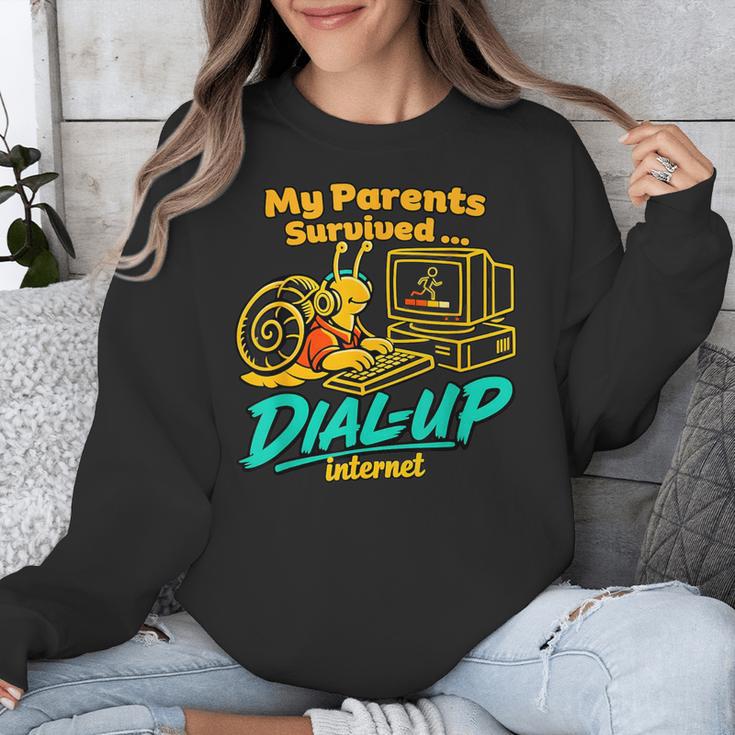 My Parents Survived Dial Up Internet Nostalgia 90s Unisex Sweatshirt My Parents Survived Dial Up Internet Nostalgia 90s Unisex Sweatshirt