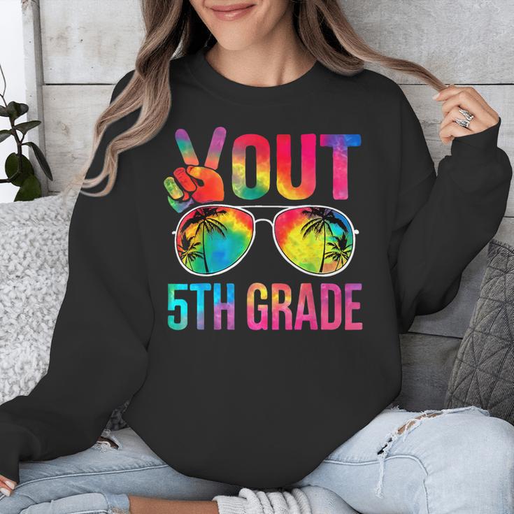 Peace Out 5th Grade Tie Dye Graduation Last Day Of School Unisex Sweatshirt