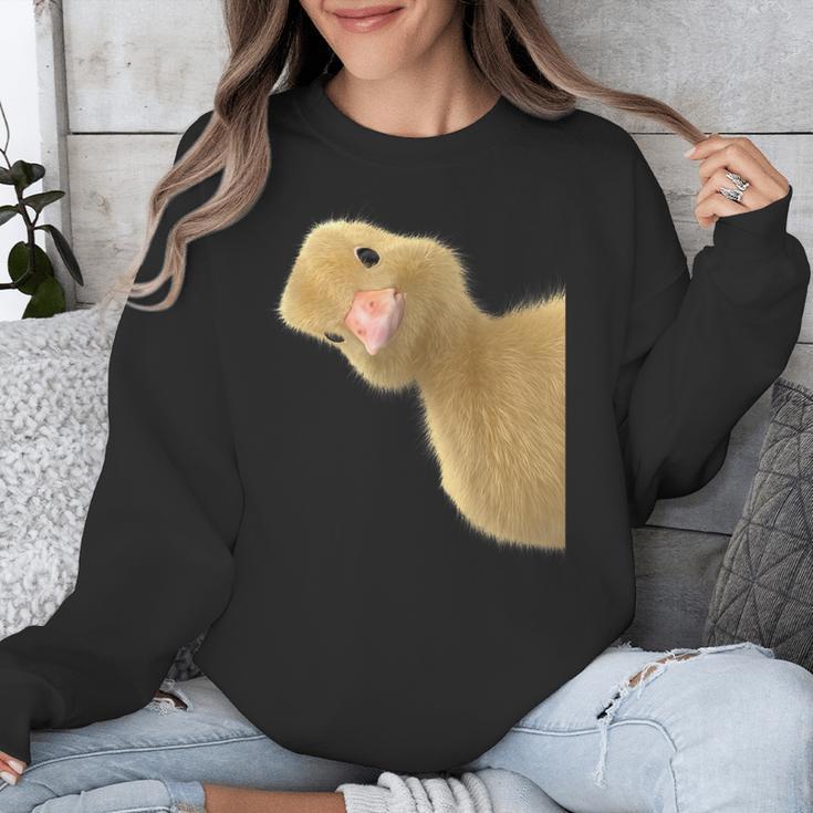 Peking Duck Peeking Chef Graduation Farm Duck Lover Unisex Sweatshirt