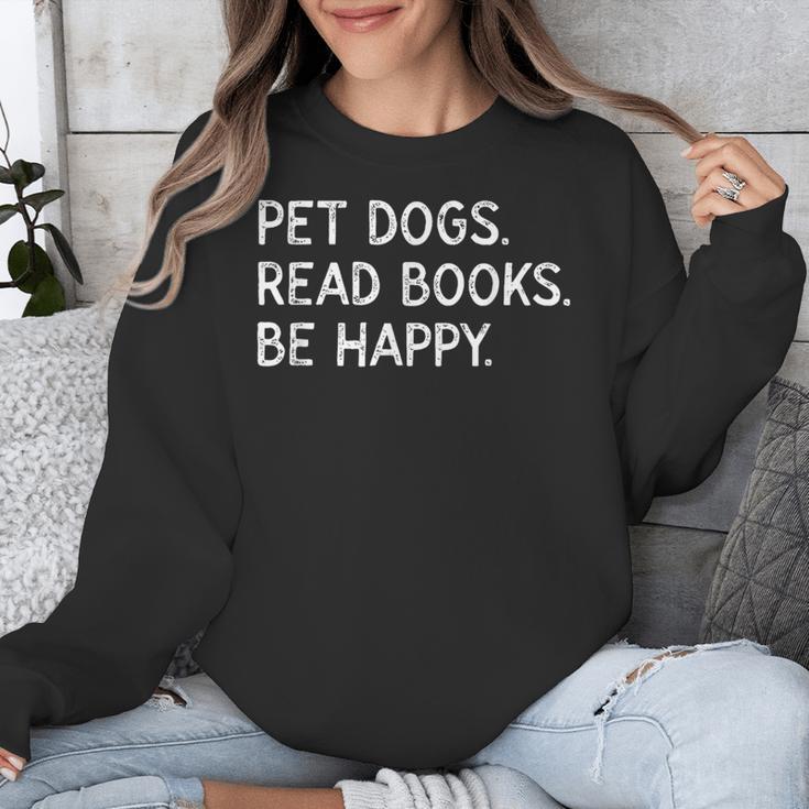 Pet Dogs Read Books Be Happy Unisex Sweatshirt