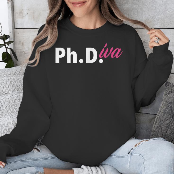 Ph Diva Women Dissertation Doctoral Degree Graduation PhD Unisex Sweatshirt