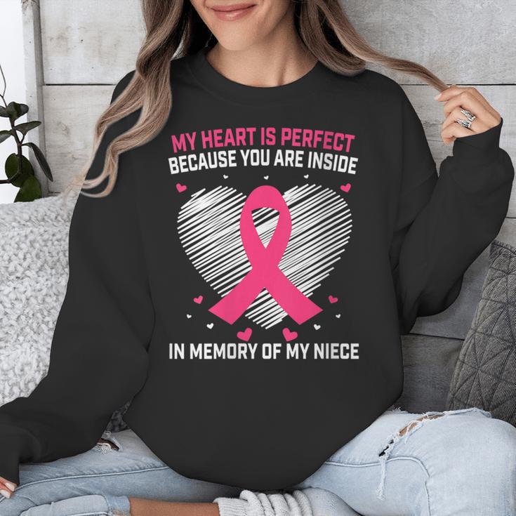 Pink Breast Cancer Awareness Women Men In Memory Of My Niece Unisex Sweatshirt