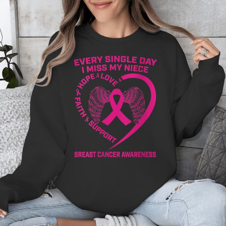 Pink Ribbon In Memory Of My Niece Breast Cancer Awareness Unisex Sweatshirt