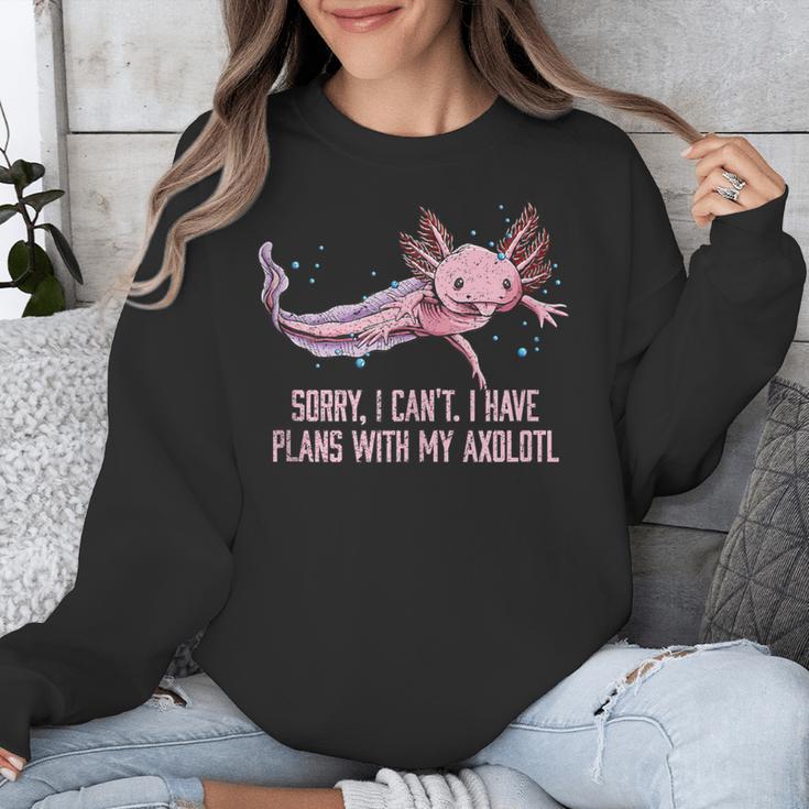I Have Plans With My Axolotl Salamander Introvert Unisex Sweatshirt