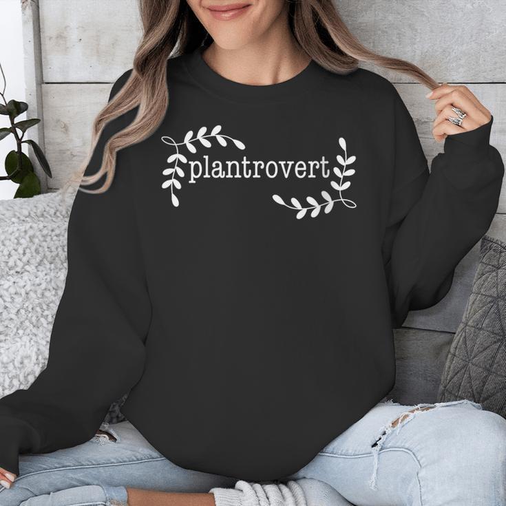 Plantrovert Introvert Gardener Plant Lady Unisex Sweatshirt