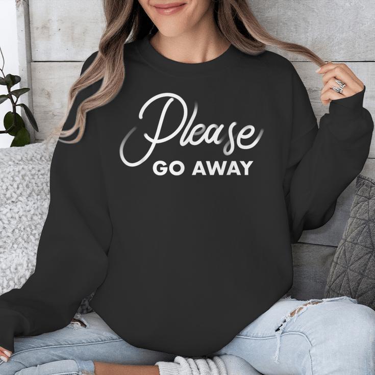 Please Go Away I'm Introverting Sarcastic Introvert Unisex Sweatshirt