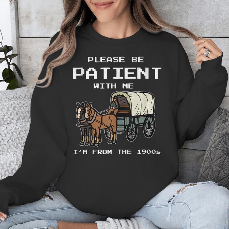 Please Be Patient I'm From The 1900s Amish Wagon & Vintage Unisex Sweatshirt Please Be Patient I'm From The 1900s Amish Wagon & Vintage Unisex Sweatshirt
