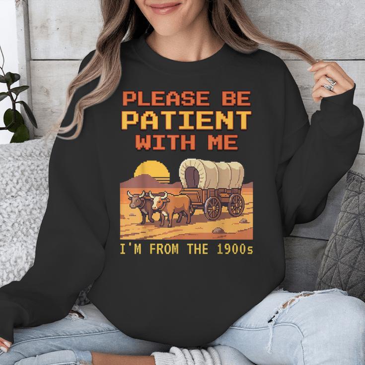 Please Be Patient I'm From The 1900s Retro Pixel Art Unisex Sweatshirt
