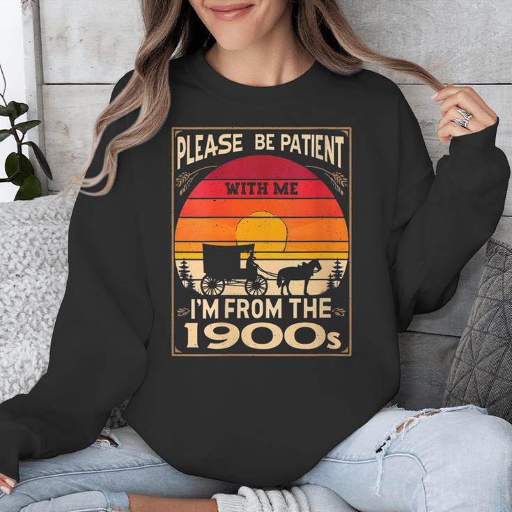 Please Be Patient I'm From The 1900s Sunset Vintage Wagon Unisex Sweatshirt