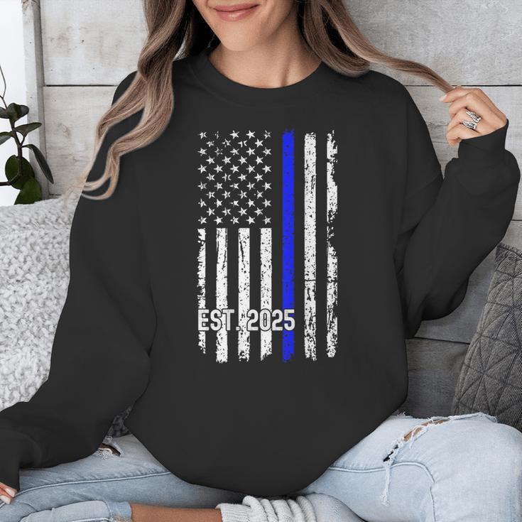 Police Graduation Est 2025 Back Print Police Academy Vintage Unisex Sweatshirt