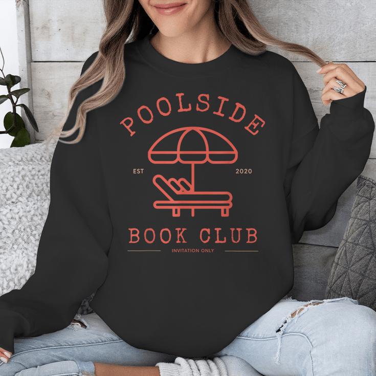 Poolside Book Club Summer Reading Book Lover Swimming Shirt Men Women Unisex Sweatshirt
