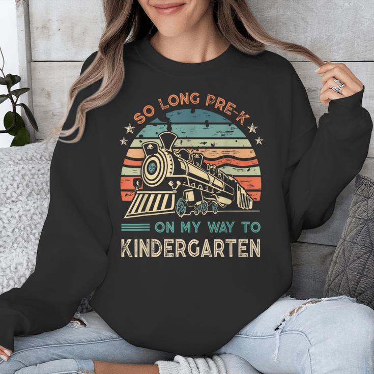 Pre-k Graduation To Kindergarten Retro Vintage Train Kids Unisex Sweatshirt